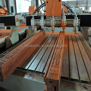 8头多主轴3d雕刻4轴带旋转轴的数控刳刨机 - Product Image 6