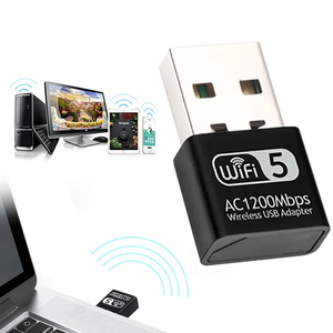 迷你无线网卡USB WiFi适配器以太网2.4G 5g双频Windows台式笔记本电脑WiFi天线接收器 - Product Image 3