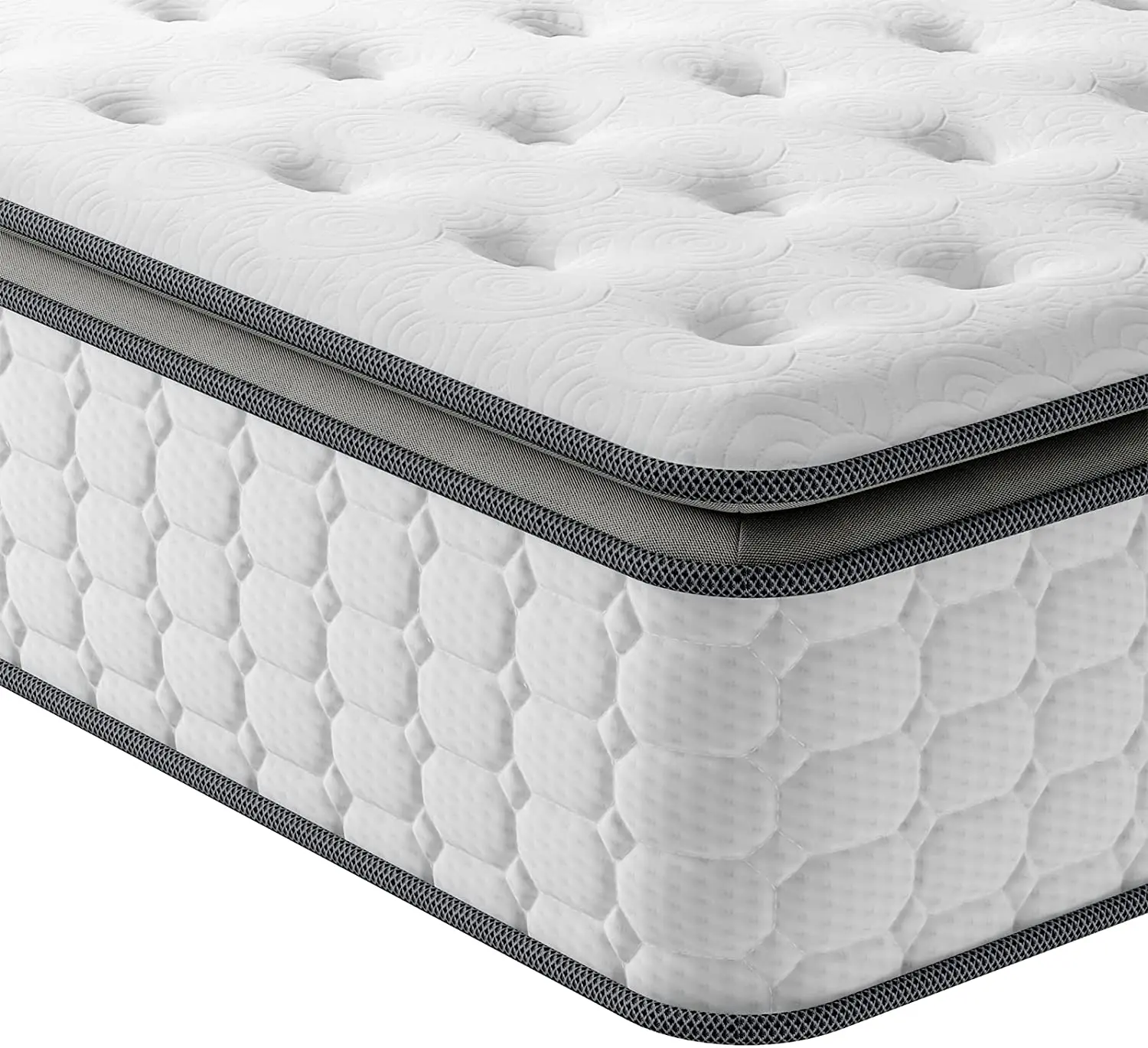 Euro Oreiller Top Fourniture d'usine King Queen Taille unique Mousse à mémoire de forme latex Ressorts ensachés Matelas de lit d'hôtel dans une boîte