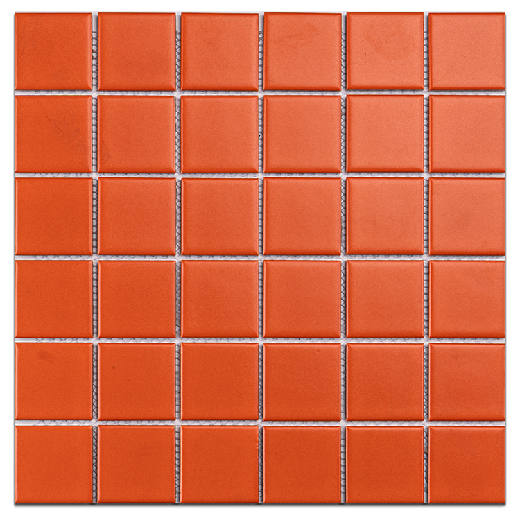 4836 orange ceramic mosaic