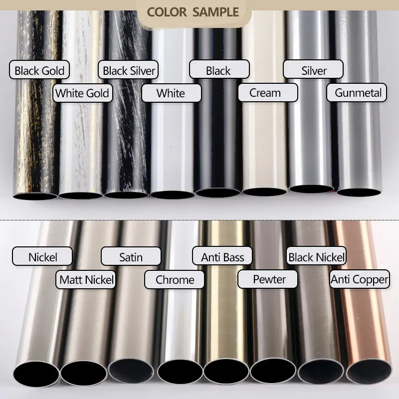 Manufacturer Custom Material Stainless Steel Window Decorative Black Iron Curtain Pipe Tube Rod