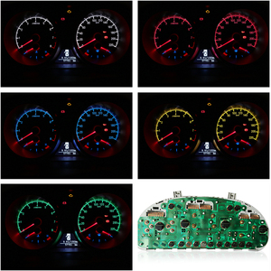 Toptan DC 12V W2.3W araba Dashboard uyarı ampul T5 74 17 0.5W 3SMD 1210 Canbus hatasız araç LED ışık ampul 7 renkler - Product Image 6