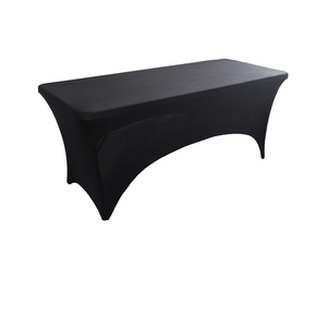 <strong>Custom</strong> <strong>Printed</strong> Logo <strong>Elastic</strong> Polyester 6ft Stretch Spandex Event Wedding Table Cover for Standard Folding Tables - Product Image 1
