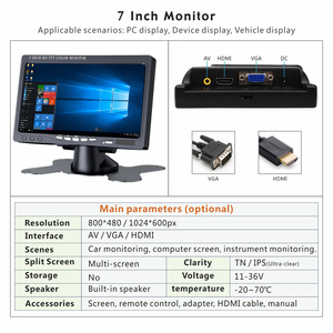 Factory Direct Hd Mini 8 Inch Vga <strong>Tft</strong> <strong>Lcd</strong> <strong>Monitor</strong> <strong>with</strong> Av Vga Hd-mi Usb <strong>Input</strong>