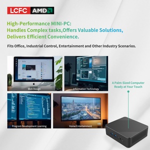 Nhỏ Acryl nhựa <span class=keywords><strong>Mini</strong></span>-<span class=keywords><strong>ITX</strong></span> ngang máy tính để bàn PC trường hợp LCFC-P02 Quạt làm mát AMD cho 5 3500u Radeon RX Vega 8 cổ phiếu giao hàng - Product Image 3