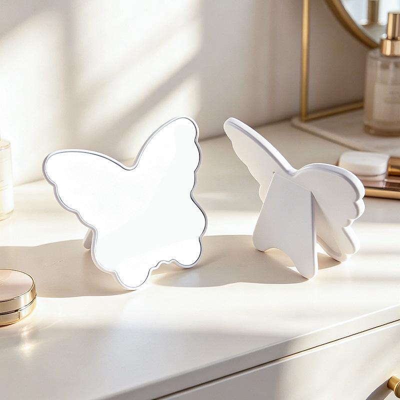 Butterfly tabletop mirror-white