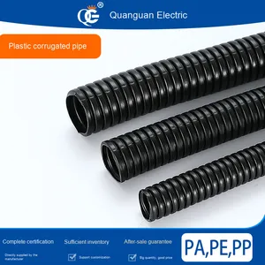 PA naylon dalga boru ile kapalı uç PVC oluklu kablo kılıf alev geciktirici kalınlaşmış su geçirmez dişli hortum - Product Image 5