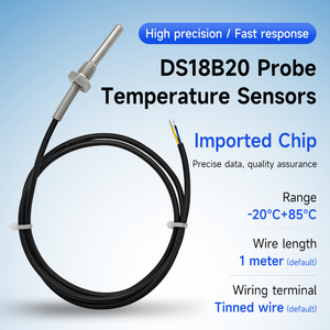 Termistor DS18B20 NTC Sensor de temperatura ambiente de 1m con mediciones precisas - Product Image 2