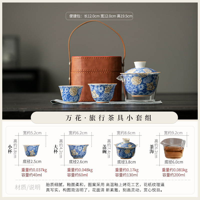 ชุดน้ำชา RQT-Wanhua-Travel (กระเป๋าหนัง)