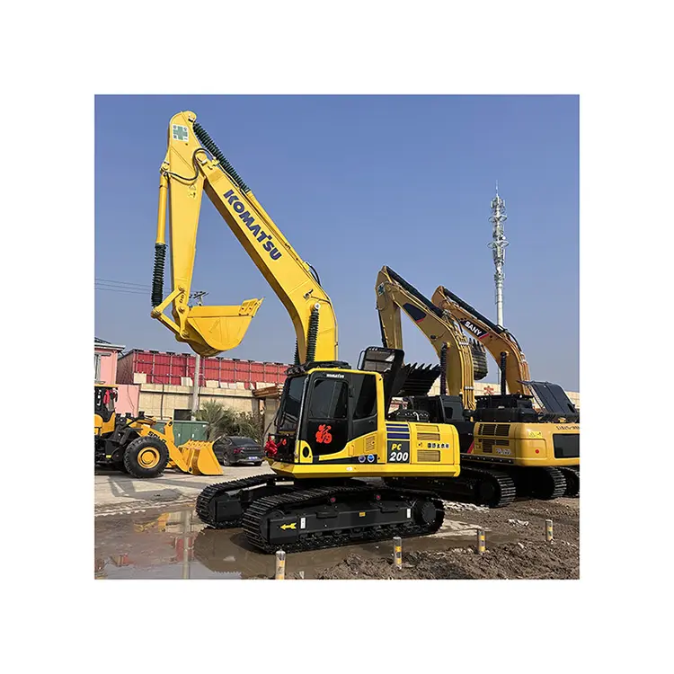 Excavadora de 20 toneladas, máquina excavadora usada, Komatsu, excavadora hidráulica sobre orugas, a la venta, Envío Gratis