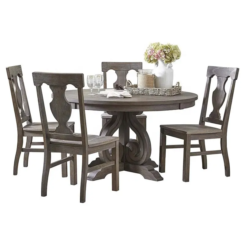 Round Dining Table With Rotating Centre By Wooden Top From China