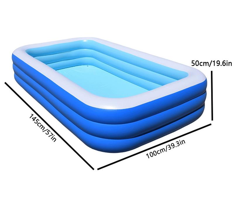 1.5-meter three-layer blue and white flat bottom