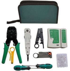 Kit di strumenti di rete per Cat5 Cat5e Cat6, Kit di piegatori per cavi Ethernet portatili con uno strumento di crimpatura Ethernet - Product Image 3
