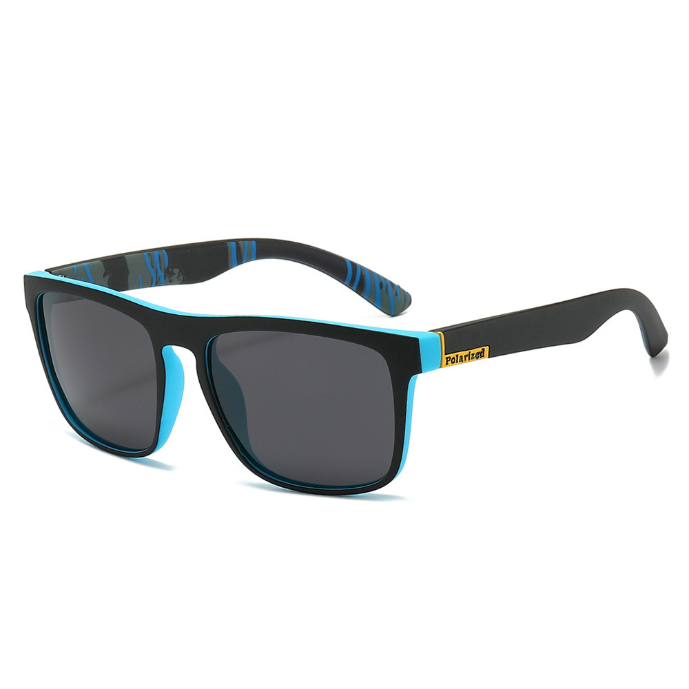 Montatura blu nero sabbia con lenti grigie