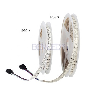 Sıcak 30 60 120 LEDs 1 satır yüksek yoğunluklu 12V 24V RGB 5050 LED şerit ışık - Product Image 3