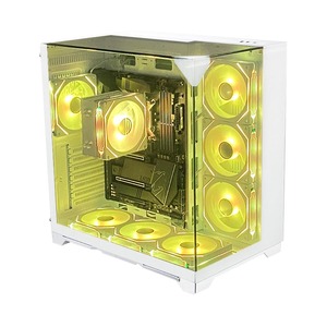 Pcooling новый дизайн Micro Atx Oem Заводская пользовательская стеклянная панель компьютерный ПК Настольный Rgb игровой чехол для геймера - Product Image 1