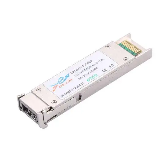 Module émetteur-récepteur optique 10G CWDM XFP 80KM LC pour CWDM 80km 10G réseaux Ethernet Fiber Channel CWDM 80km avec FEC