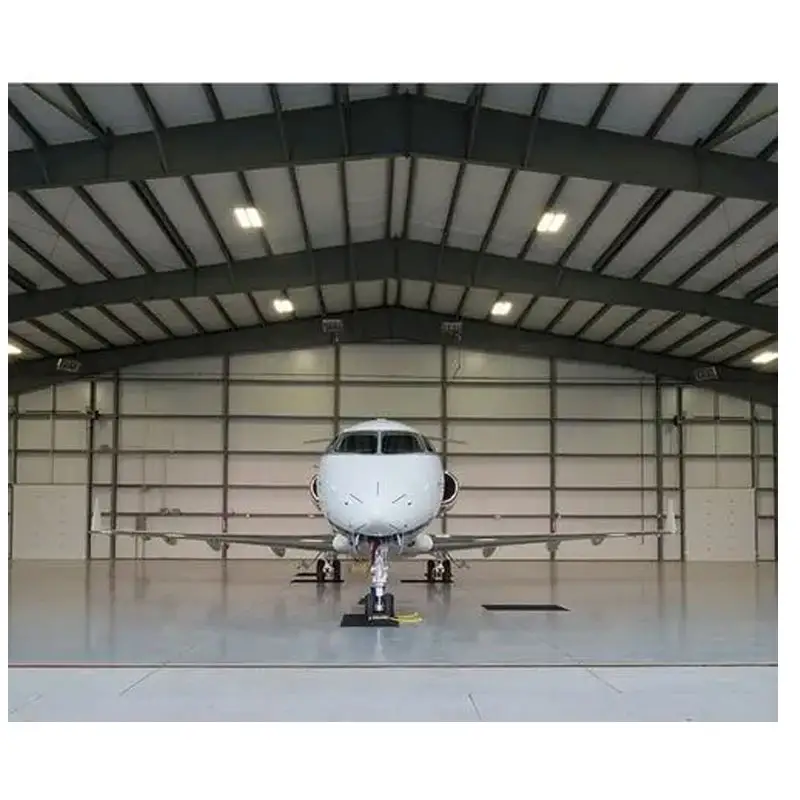 โรงเก็บเครื่องบินสำเร็จรูปโรงเก็บเครื่องบินโครงสร้างเหล็กหลั่ง