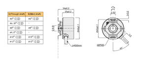 K48 12 teller kodlayıcı 2500ppr 4 6 8 direkleri için Servo Motor optik kodlayıcı Shaft6mm 8mm 10mm 12mm Uvw kodlayıcı - Product Image 3