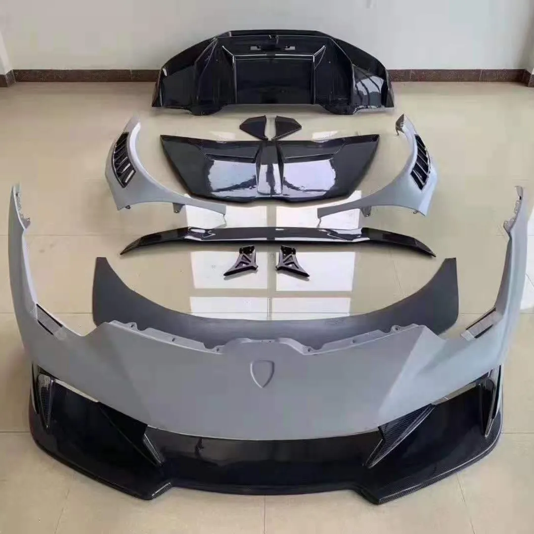 Bodykit 2014 ถึง 2018 คาร์บอนไฟเบอร์รถอุปกรณ์เสริมสําหรับLamborghini Huracan LP610-4 LP580 ชุดBody