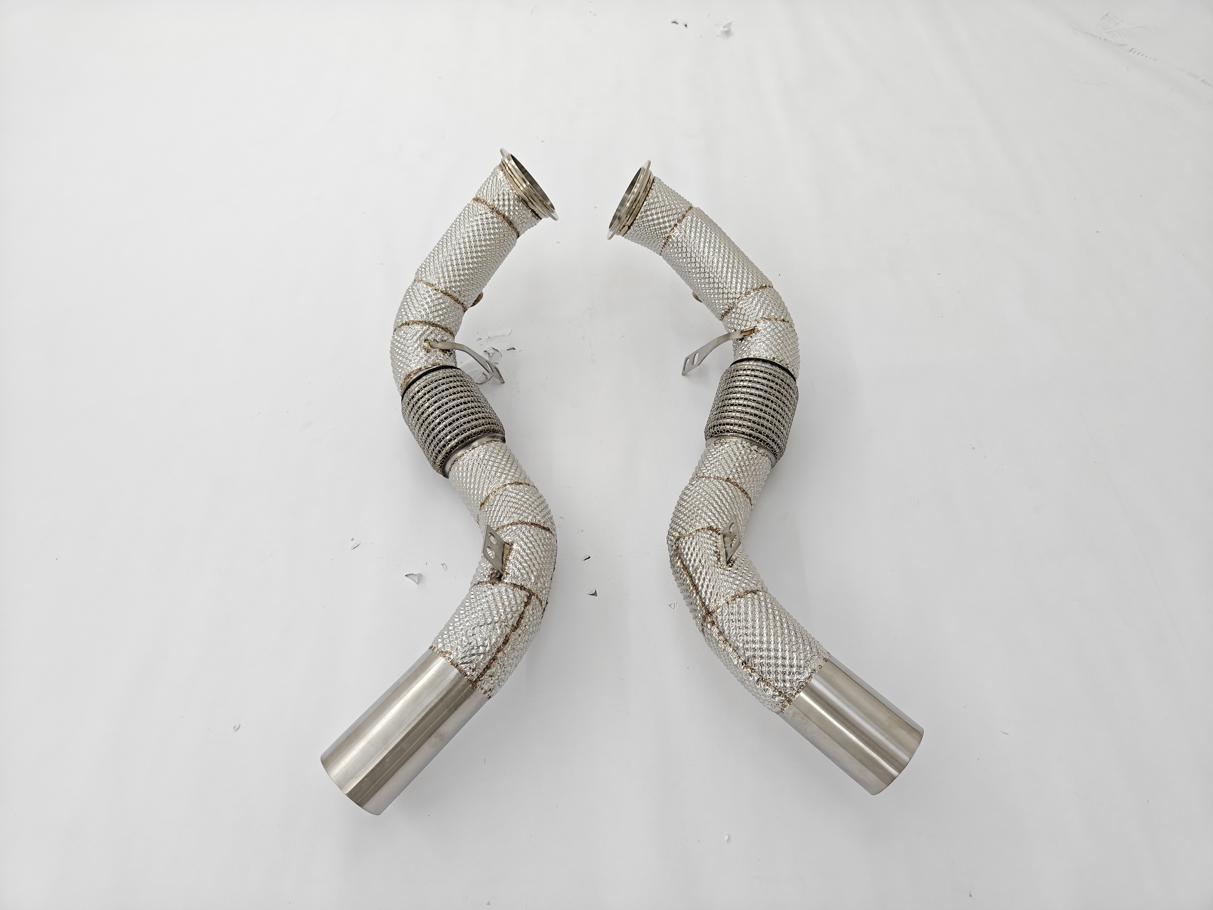 T304 Stainless Steel straight Heat shield downpipe