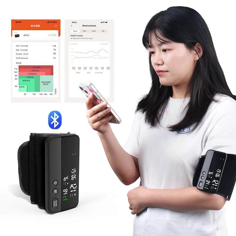 Yonker Arterial blood pressure monitoring digital bp machine upper arm electronic bluetooth rechargeable blood pressure monitor