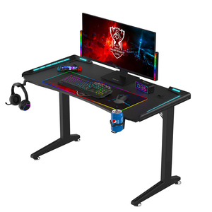 Competición de juegos Mesa de deportes electrónicos Mesa de computadora en forma de Z de pie Mesa de juego moderna de computación de escritorio - Product Image 2