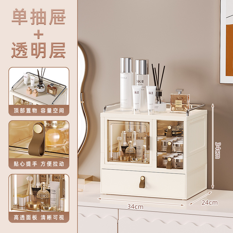 Single drawer transparent layer