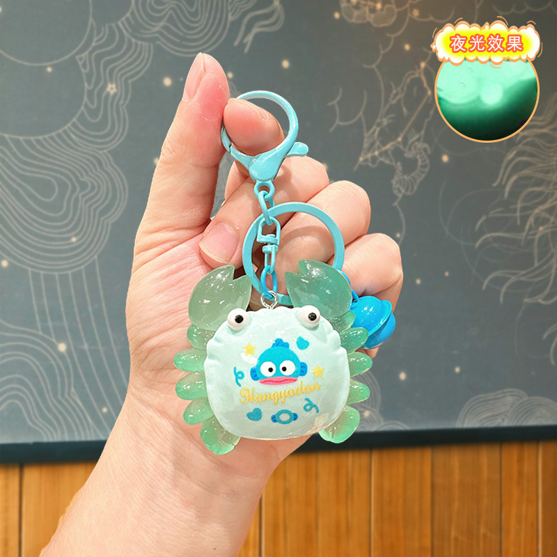Cartoon luminous crab keychain-blue clownfish