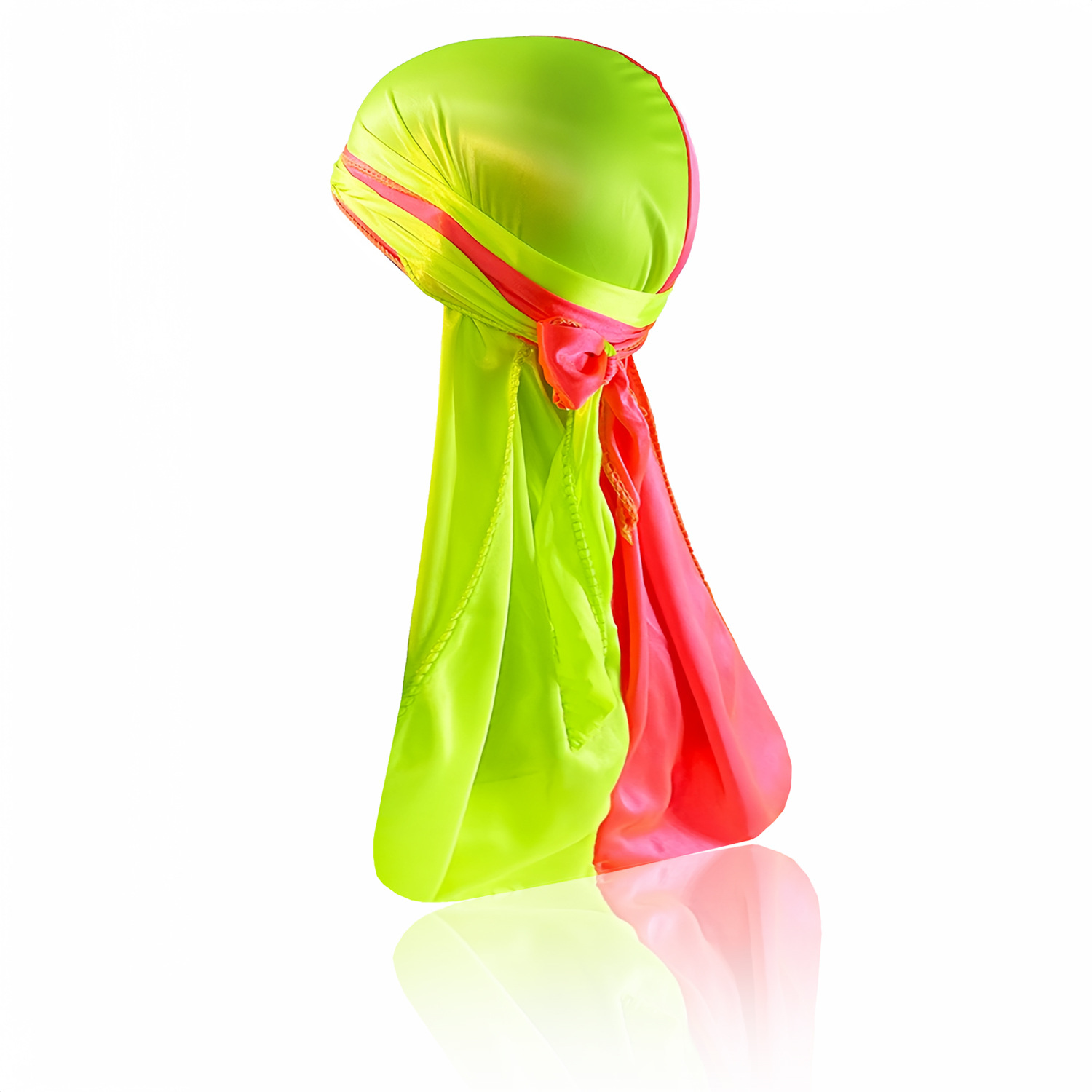 Vert fluorescent + Rose rouge