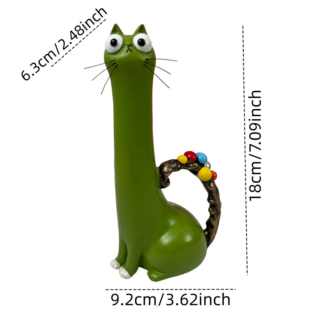 Vase chat vert clair