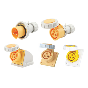 NANTE Industrial IP67 Nylon 110v 3 Ac Outlets 16A 32A 3pin Male and Female Plug and <strong>Socket</strong> 110v 3 Ac Outlets - Product Image 1