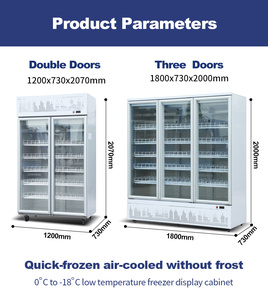 Wholesale Hot Selling Ice Cream Display Freezer <strong>350L</strong> High Quality air Cooled Commercial Freestanding Freezer