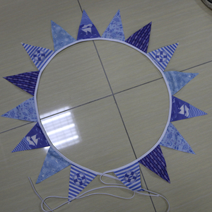 High Quality <strong>Custom</strong> Celebration Festival Decoration Full Color Polyester Fabric <strong>Triangle</strong> Pennants Banner Full Color <strong>Bunting</strong> - Product Image 4