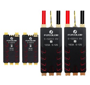 FLYCOLOR X-CROSS HV3 60A 80A 120A 160A ESC 5-12S BLHeli-32 Dshot Proshot 64 MHzRC FPVレーシングドローン用32ビットスピードコントローラー