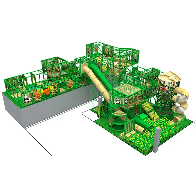 2024 ücretsiz tasarım orman tema parkı yumuşak oyun ekipmanları kapalı oyun alanı ucuz kapalı ilginç eğlence slayt parkı