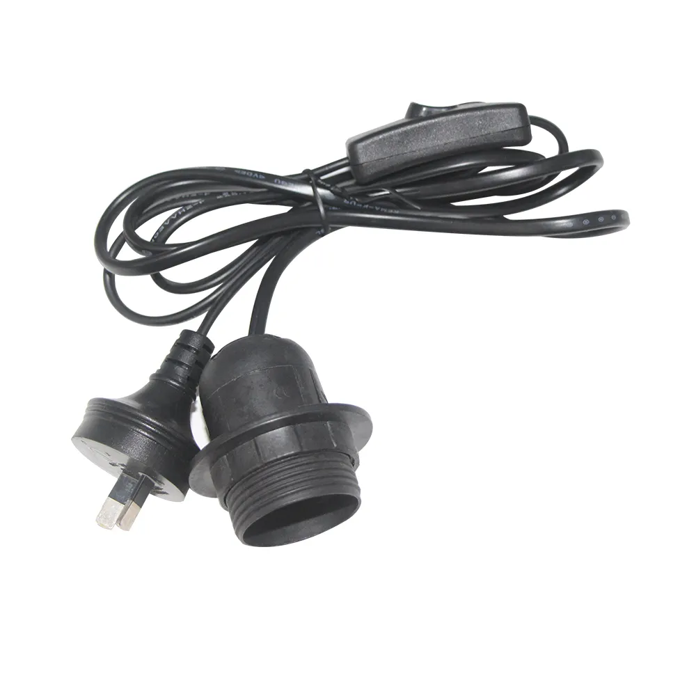 Australian Plug E14 Bulb Socket Cable Ac Extension Switch Australia E27 Holder Salt Lamp Power Cord