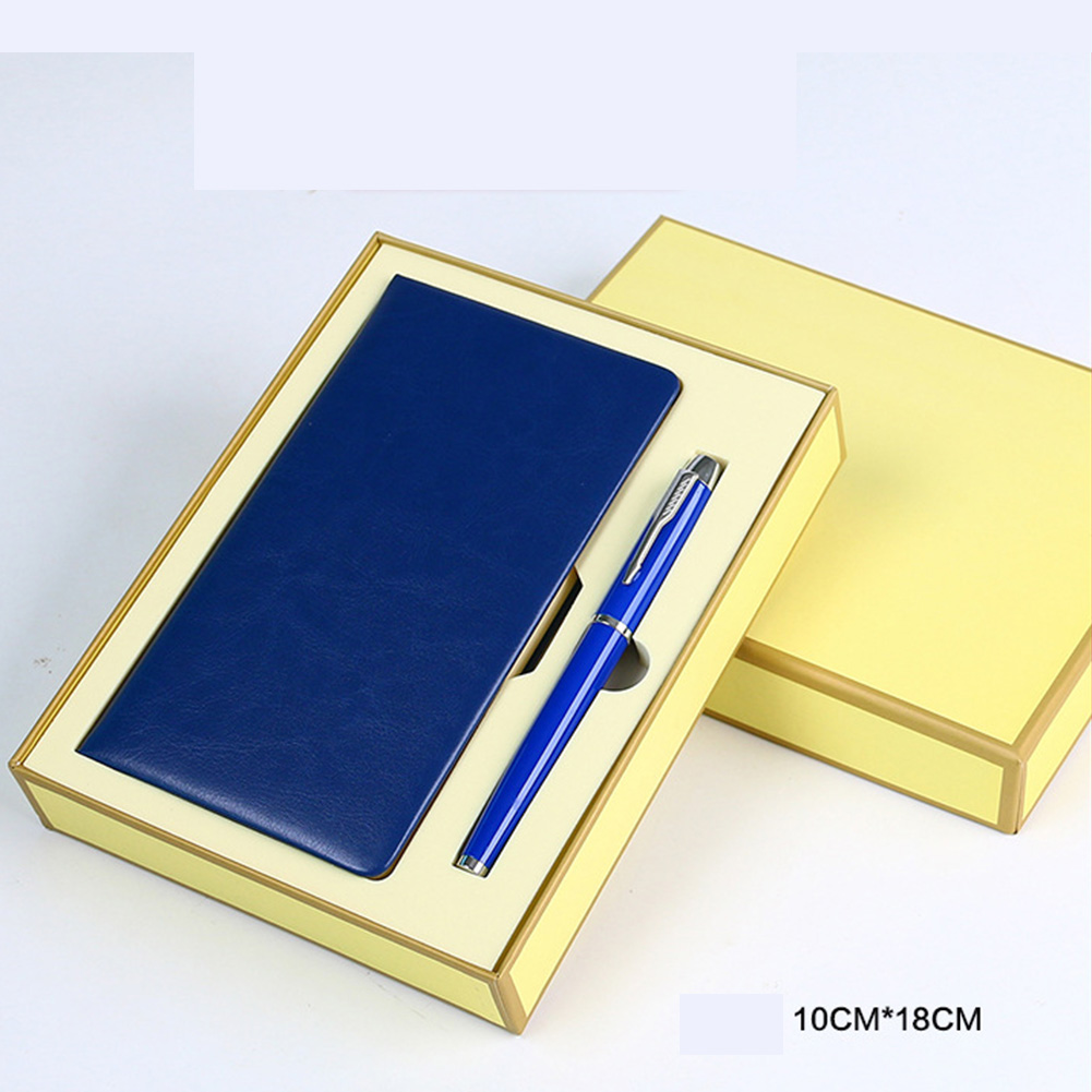 Azul-pluma + cuaderno