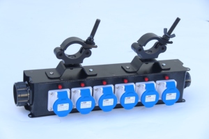 Socapex to CEE Box <strong>6</strong>*16A CEE 3P <strong>Output</strong> Power Distribution Box <strong>6</strong>*16A for Small Stage Equipments - Product Image 2