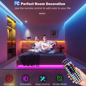Tira de luces LED inteligentes RGB 5050 DMX, 12V, para exteriores, impermeable, retroiluminada, música, Control de sonido, cuerdas de luz controladas por aplicación - Product Image 6