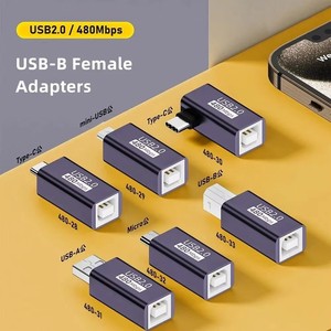 USB2.0 yazıcı adaptörü USB tip B USB C/mikro USB/Mini USB kadın erkek yazıcı sabit disk tabanı için faks makinesi tarayıcı - Product Image 2