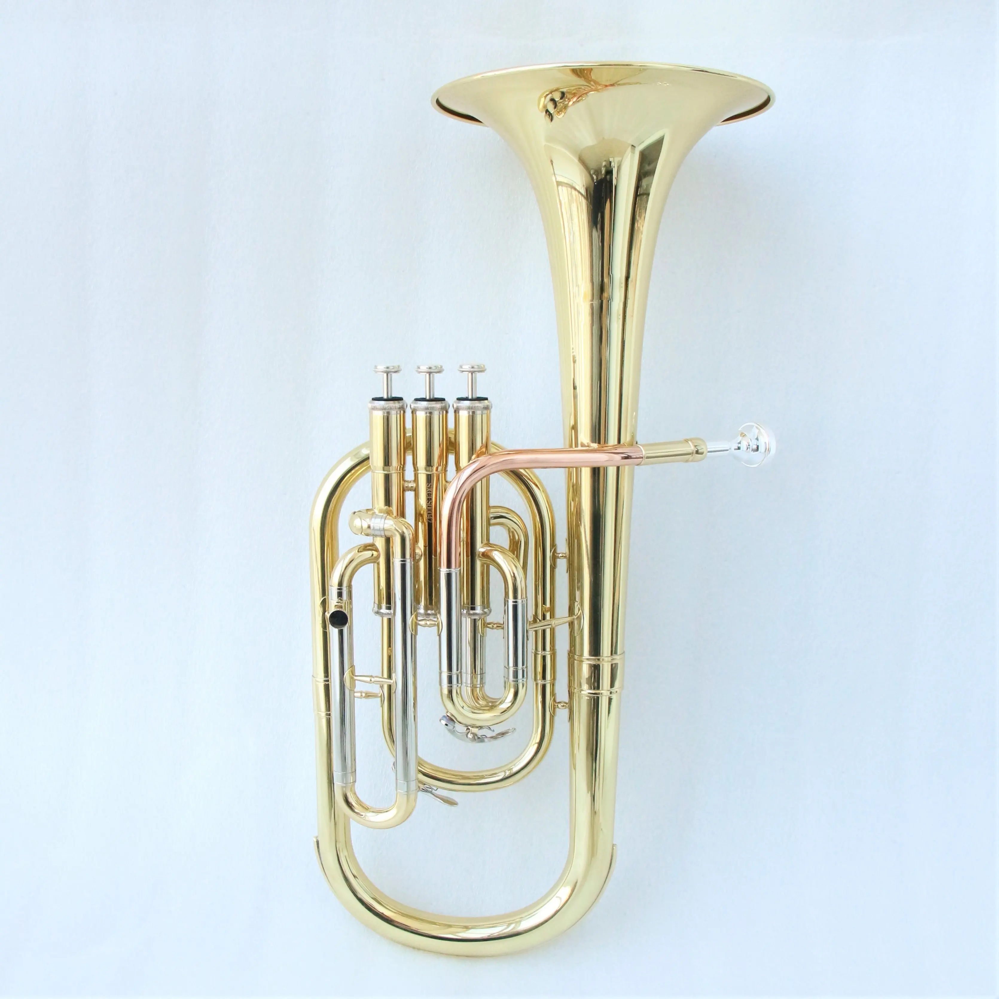 Alto grau alto chifre instrumentos musicais cópia famosa marca alto chifre instrumento ouro lacado tenor chifre