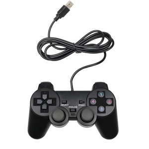 Mando USB de doble vibración para juegos en casa, mando con Cable y Cable USB de 1,5 M para PC, ordenador portátil
