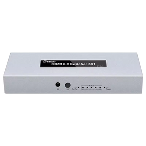 DTECH HDMI Switch 4K 60Hz 5 In 1 Out HDMI Switcher 5 In 1 para PC PS3/4 Set-Top Box