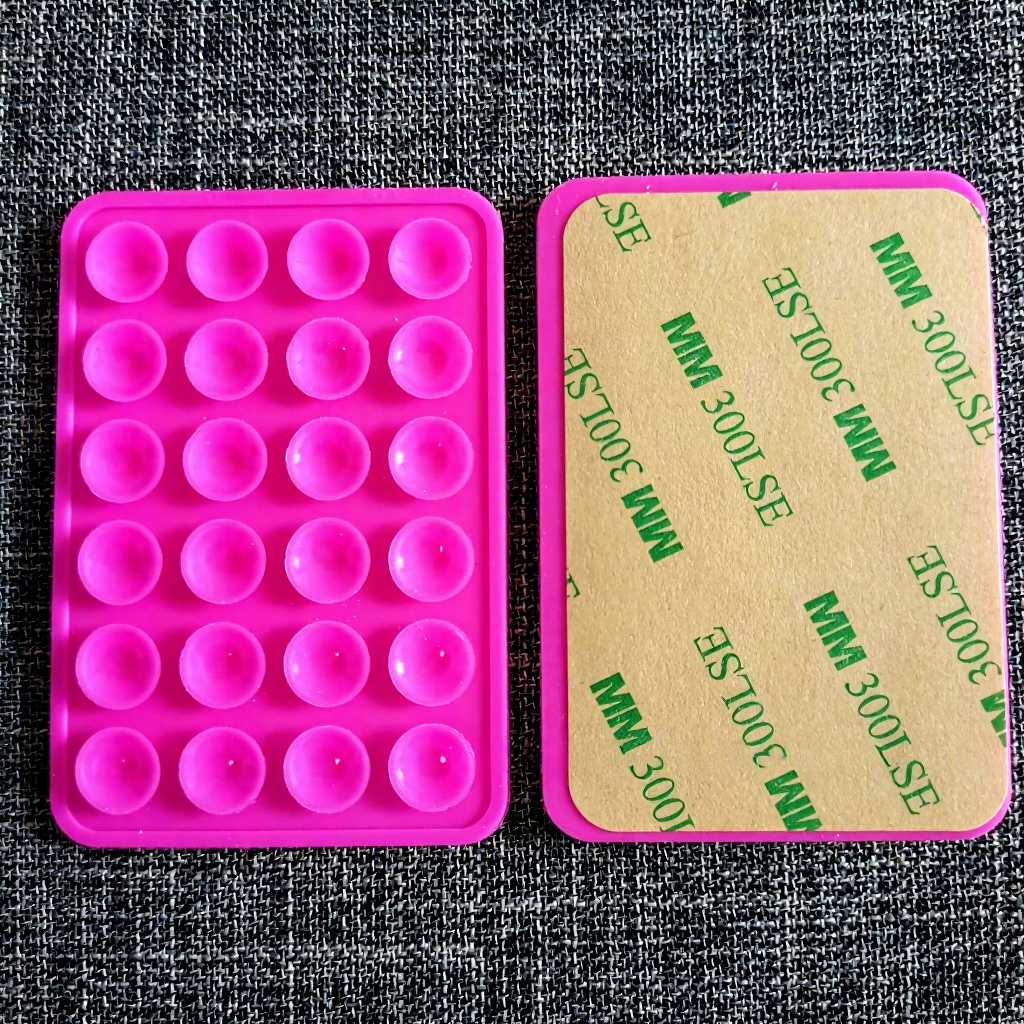 Rose with adhesive-thickened 24 square suction cups