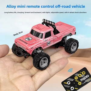 RC Off-road canavar kamyon 1/64 uzaktan kumanda Mini tırmanma araba alaşım modeli 2.4G uzaktan kumanda elektrikli oyuncak araç - Product Image 4
