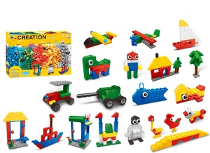 Bloques de construcción grandes para niños, bloques de construcción para niños, juegos de bloques de construcción Moq bajo, juego de 550 piezas - Product Image 2