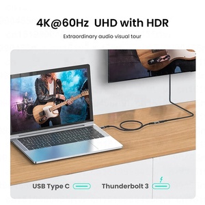 Xput 10Gbps HD 4K 60Hz USB3.1 USB 3.1 Gen2 USB Type-C ตัวผู้ไปยัง Type-C ตัวผู้เป็นตัวแปลงสายวิดีโอข้อมูล USB-C ตัวเมีย - Product Image 5