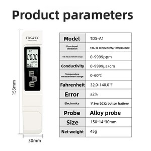 7-in-1 4-in-1 chất lượng nước Tester Pen Ph/<span class=keywords><strong>Tds</strong></span>/Ec/độ mặn/SG/ORP/nhiệt độ, xách tay đa chức năng PH mét - Product Image 4