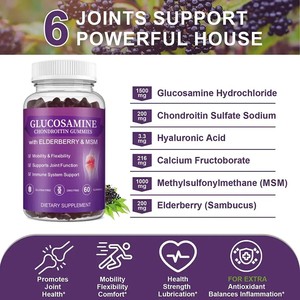 <span class=keywords><strong>Glucosamine</strong></span> Chondroïtine MSM Gummies Saveur de sureau Vitamines pour adultes Pas pour les nouveau-nés ou les femmes enceintes Prêt à expédier - Product Image 3